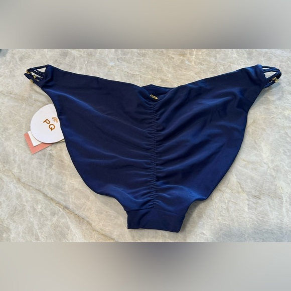 NWT PILYQ Navy‎ Side Braided Bikini Bottom Size Large - Picture 6 of 10